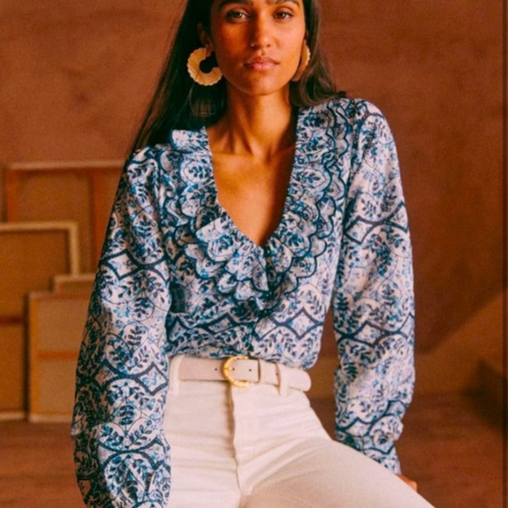 Sezane Oceana Blouse Primrose - Size 38